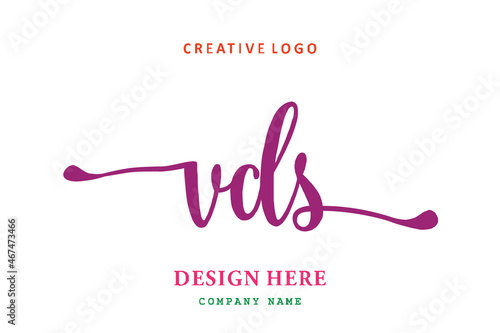 VDS lettering logo is simple, easy to understand and authoritative photo