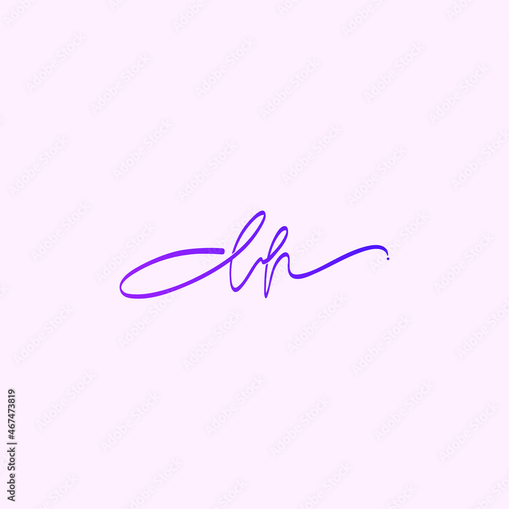 DH initial handwriting logo design DH initial handwriting logo design