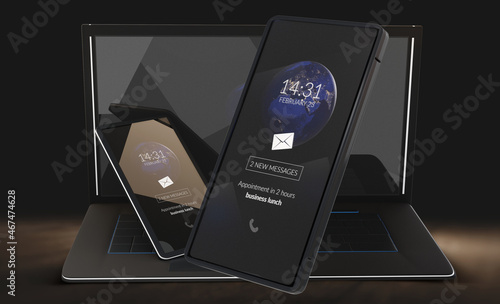 mobile phone and computer s...