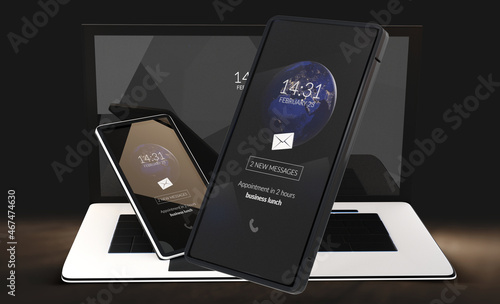 mobile phone and computer s...