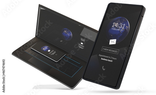 mobile phone and computer s...