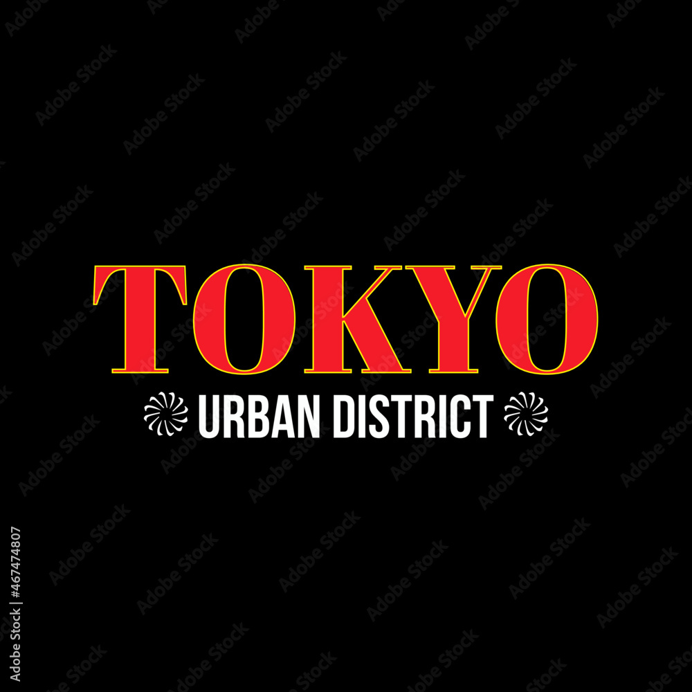 Obraz premium Tokyo Urban District Streetwaer Style Shirt Design Brand Clothing