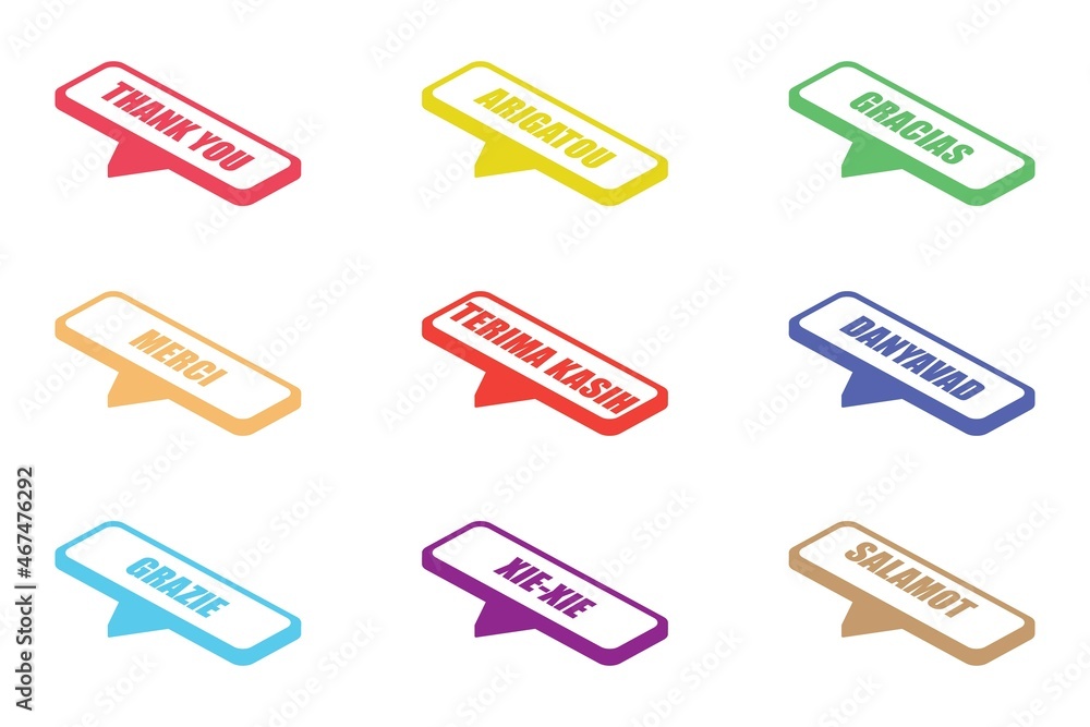 Thank You illustration word cloud in different languages Thank You illustration word cloud in different languages