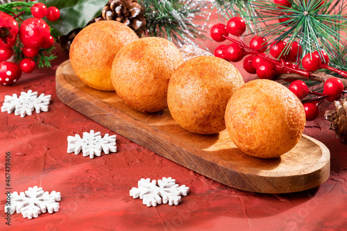 Traditional Colombian buñuelo - Christmas atmosphere