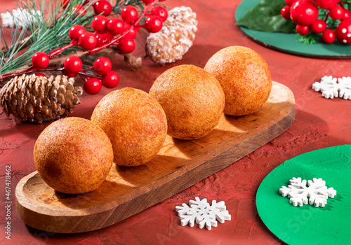 Traditional Colombian buñuelo - Christmas atmosphere