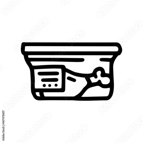 poultry package line vector doodle simple icon