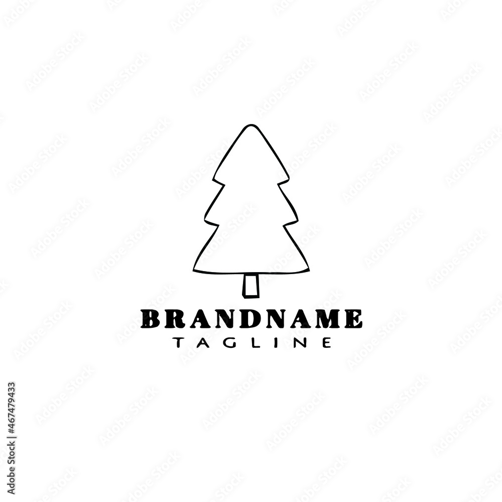 christmas tree logo cartoon icon design template black simple vector illustration christmas tree logo cartoon icon design template black simple vector illustration