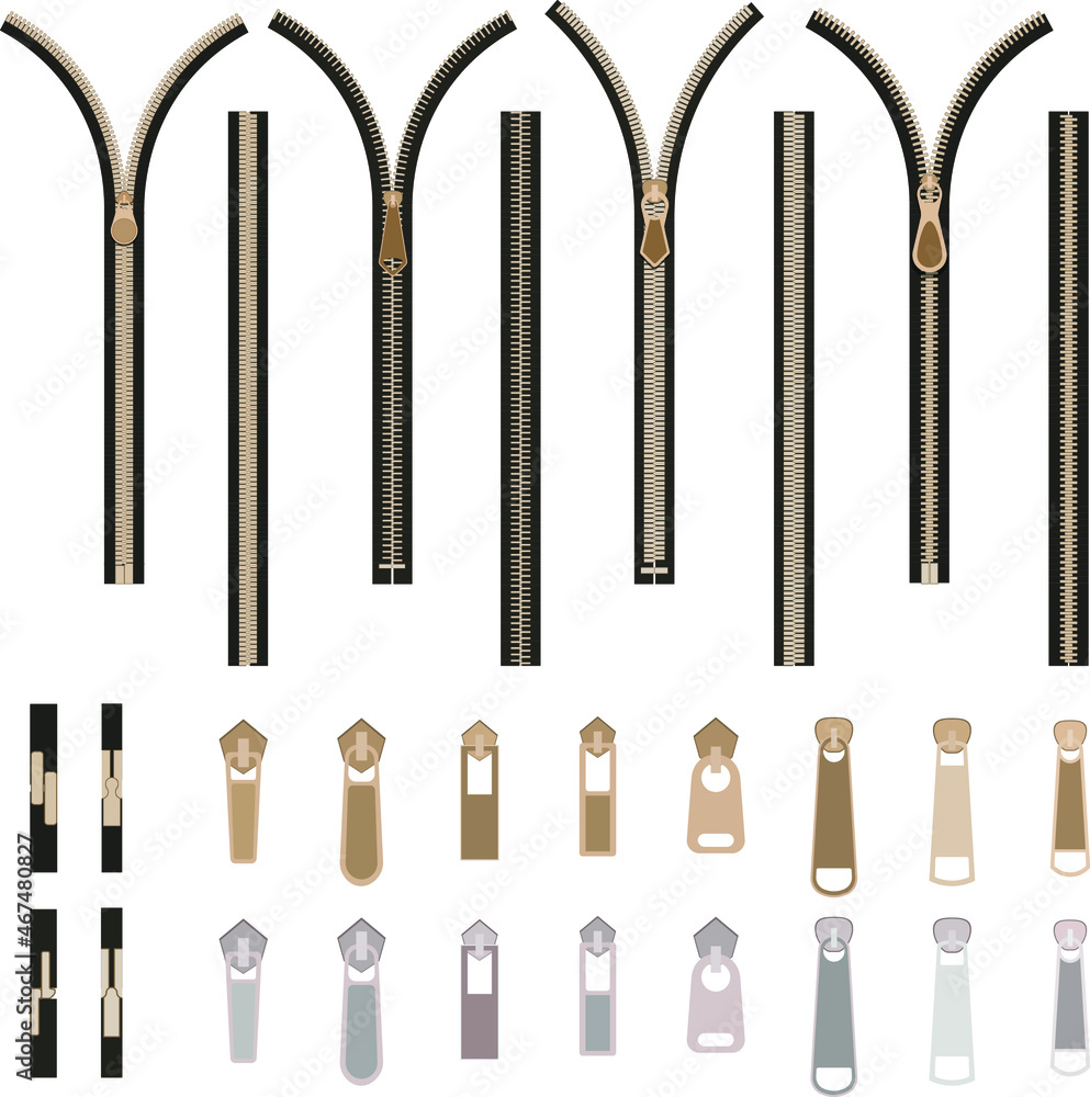 A piece of zipper for use in the converter. For design A piece of zipper for use in the converter. For design