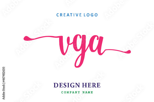 VGA lettering logo is simple, easy to understand and authoritative
