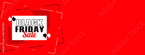 black friday sale discount banner in red color