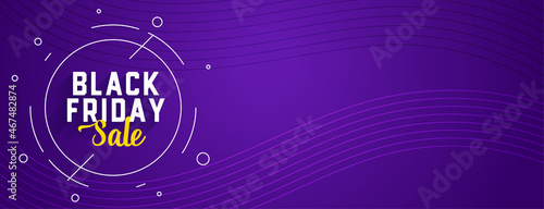 modern black friday sale banner in memphis style