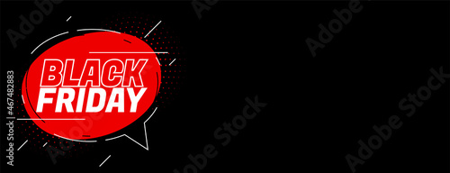 black friday callout banner in memphis style