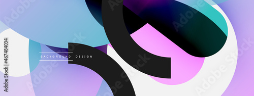 Circle abstract background. Vector illustration for wallpaper banner background card or landing page