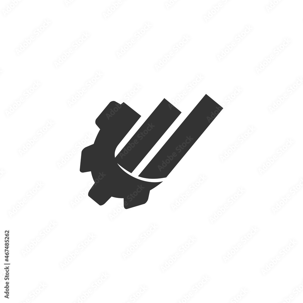 Business Gear Graph Bar Finance service Illustration Template Business Gear Graph Bar Finance service Illustration Template