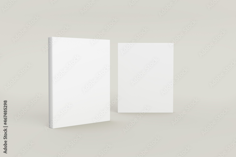 Realistic 3D mockup blank white book hardcover Realistic 3D mockup blank white book hardcover