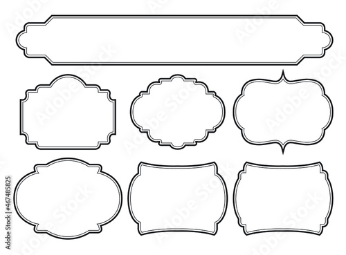 Set of frames border design vintage