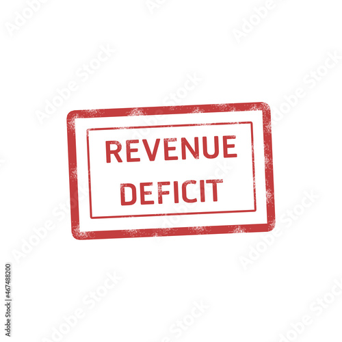 Grunge rubber stamp with text Revenue Deficit,illustration