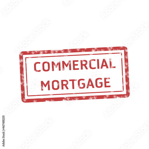 Grunge rubber stamp with text Commercial Mortgage,illustration