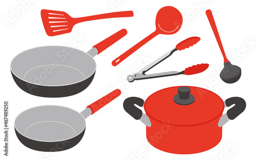 set of kitchen utensils