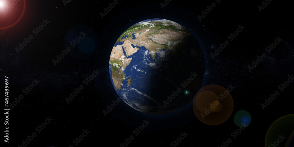 Naklejka premium Earth in space 8k