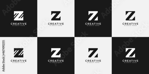 set of initial Z Letter Logo vector Template