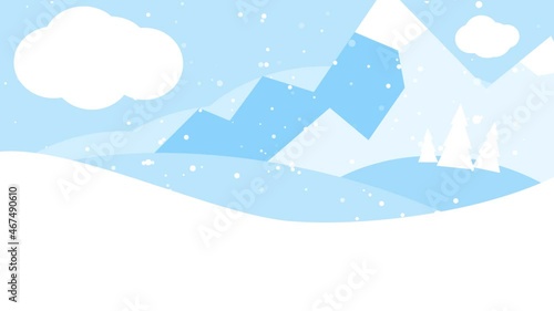 winter landscape with snow