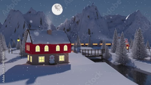 landscape with houses