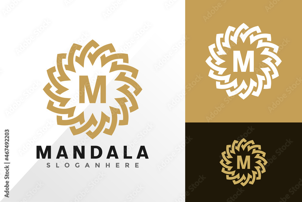 Luxury mandala logo vector design. Abstract emblem, designs concept, logos, logotype element for template