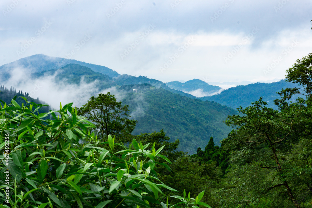Obraz premium hills stations covered with clouds