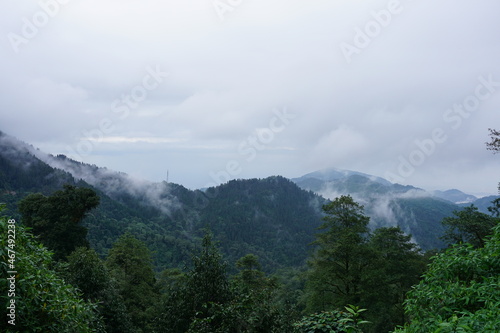 hills stations covered with clouds