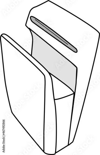 ハンドドライヤーのイラスト素材