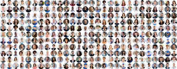 People Headshot Face Collage