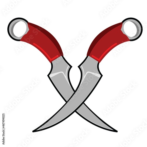 cross blade weapon vector design