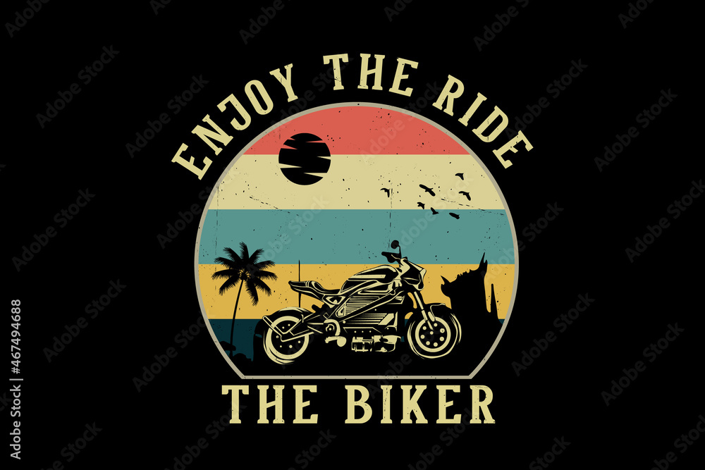 The biker silhouette design