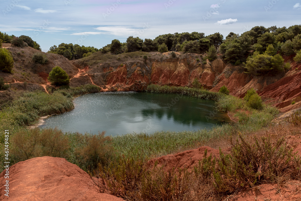Fototapeta premium Otranto Puglia bauxite lake