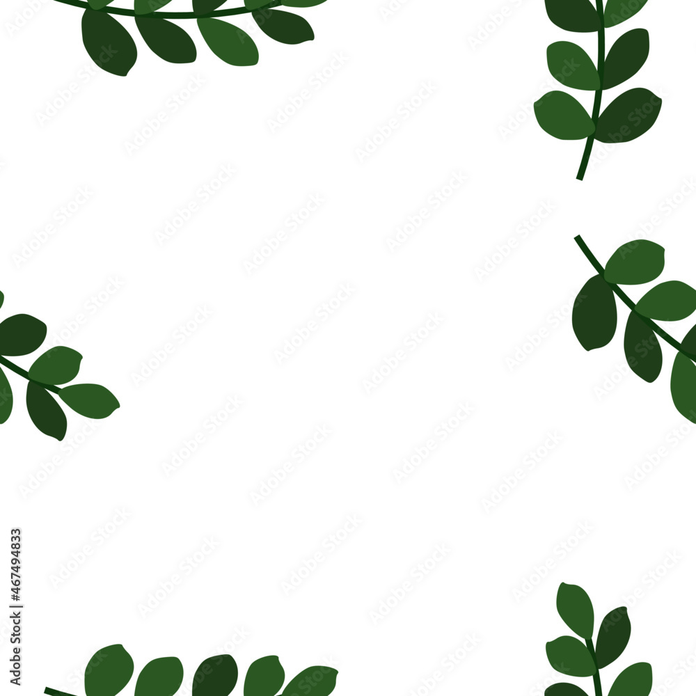 Vector seamless pattern with leaves silhouette. Background with decorative twigs of tree. Seamless abstract pattern of liana twisted tendril. Oriental style. Scroll background for textile or book cove