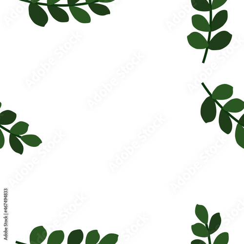 Vector seamless pattern with leaves silhouette. Background with decorative twigs of tree. Seamless abstract pattern of liana twisted tendril. Oriental style. Scroll background for textile or book cove