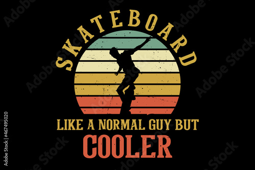 Skateboard guy silhouette design