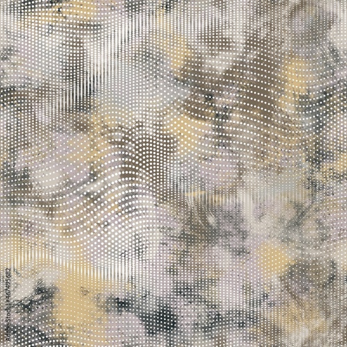 Seamless neutral and white grungy classic abstract surface pattern design for print. High quality illustration. Monochrome earth colored design with white pattern design overlay. Repeat graphic swatch