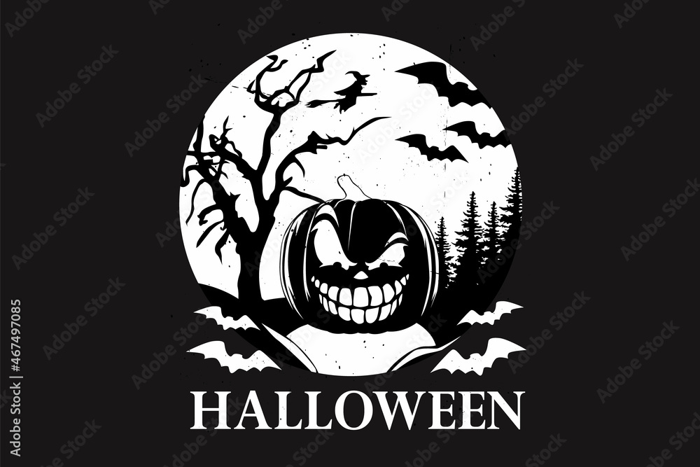 Halloween pumpkin silhouette design