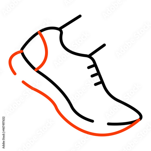 An editable design icon of shoe photo