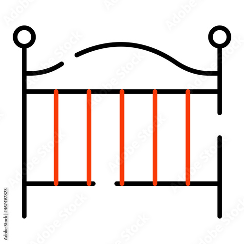 Baby cot icon in unique design 
