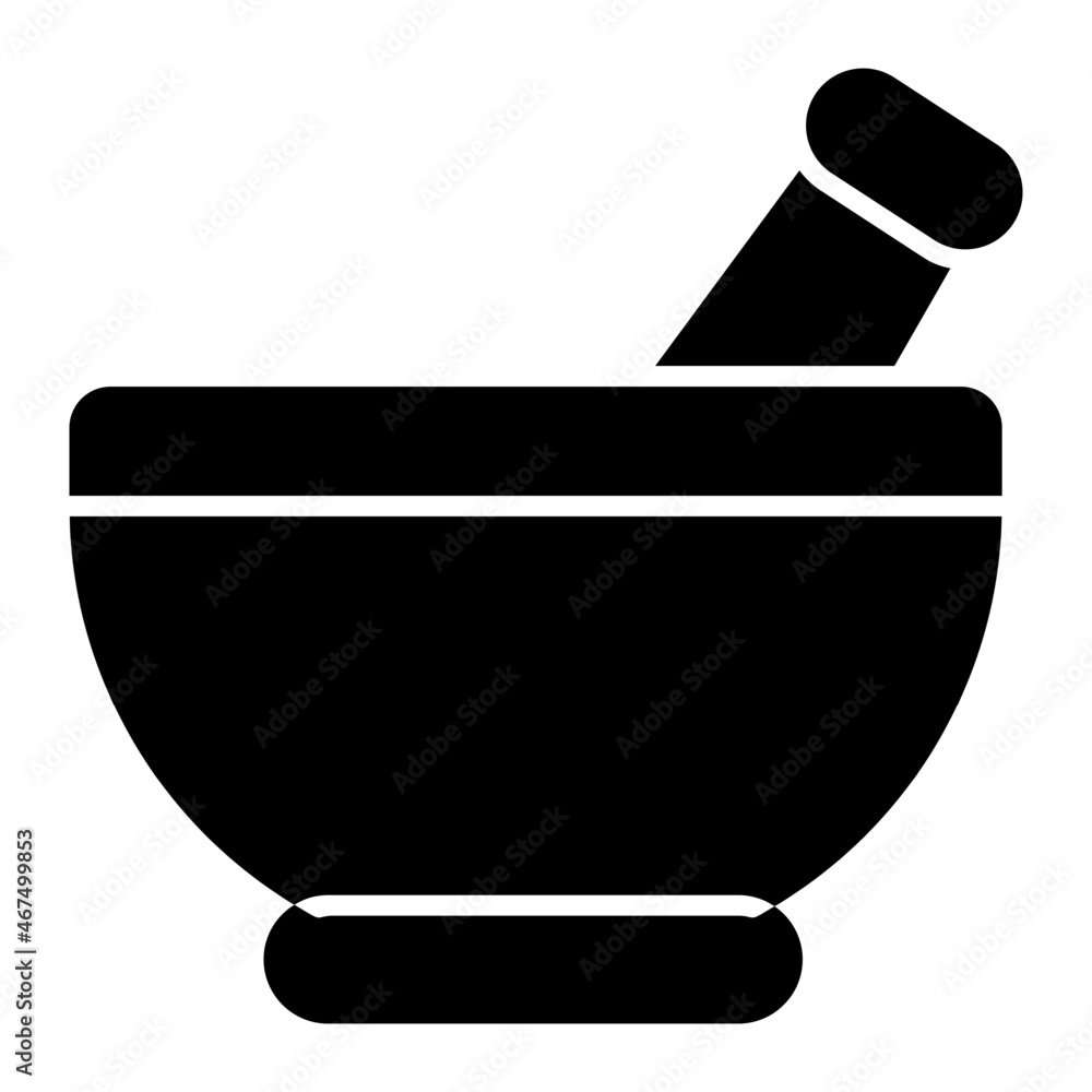 A trendy vector design of mortar pestle A trendy vector design of mortar pestle