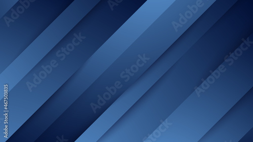 Blue 3D gradient background with combination abstract shapes.