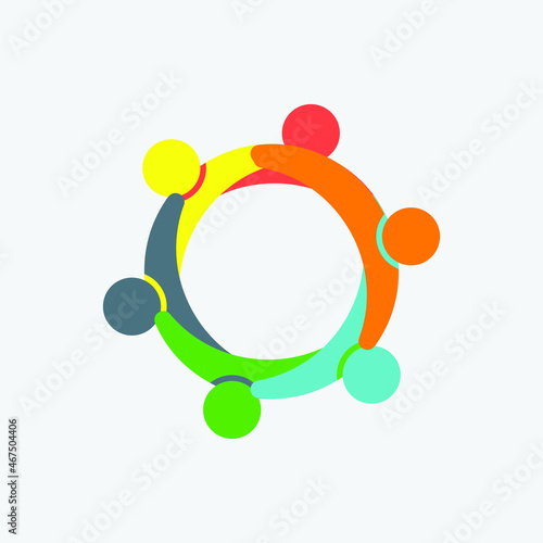 Business Conference Group People Logo. Human Relationship, Vector Illustration