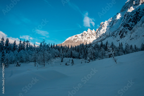 Ski mountaineering on mount Mangart, near the Slovenian border, Friuli-Venezia Giulia, Italy © zakaz86