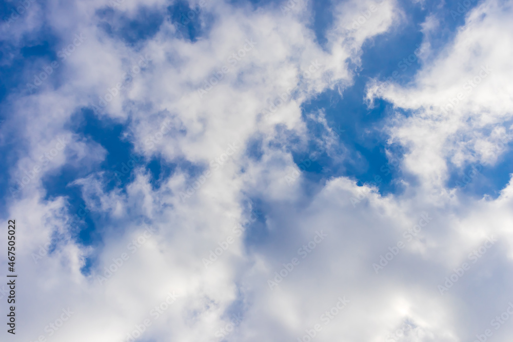 blue sky with the clouds