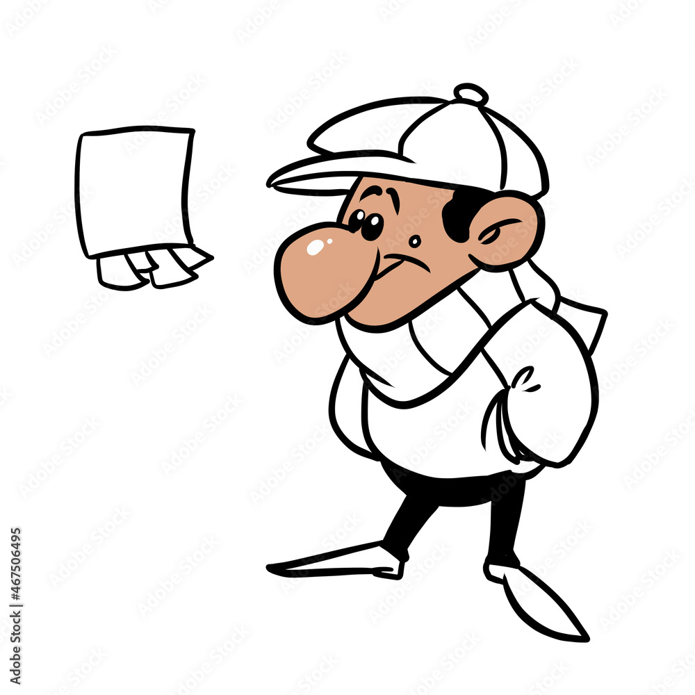 Man unemployed immigrant ad vacancy illustration cartoon