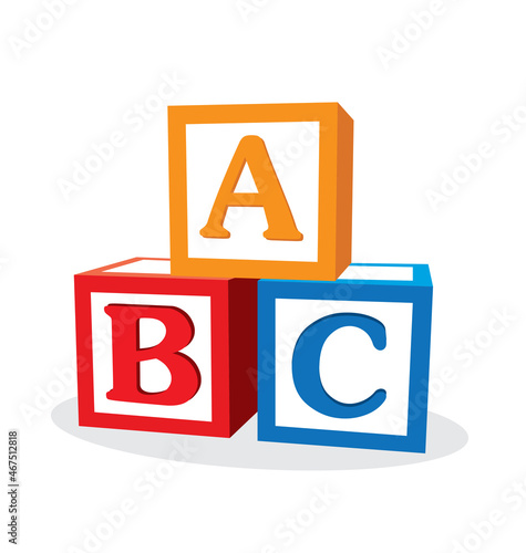 childrens abc letter blocks photo