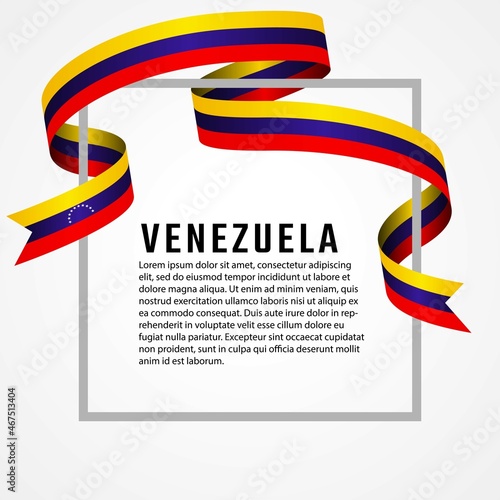 ribbon shape venezuela flag background template